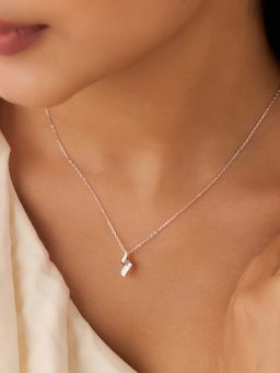 Zavya - A Twist of Fate Rhodium Plated Necklace