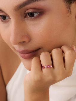 Zavya - The Sweetest Garden Rose Gold Plated Ring (Adjustable)