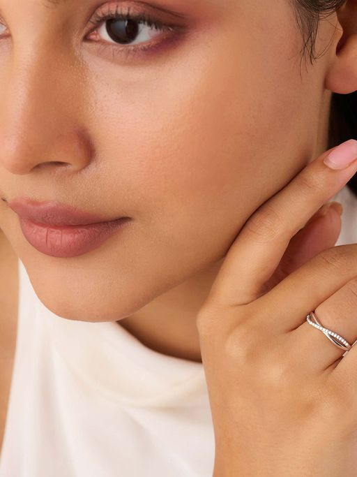 Zavya Infinity Promise of Love Rhodium Plated Ring (Adjustable)