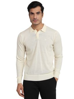 Raymond - Contemporary Fit Solid White Sweater