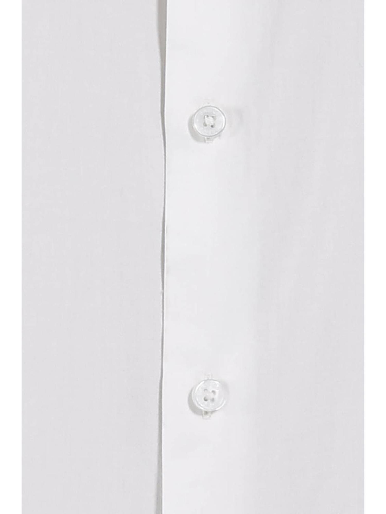 BASICS Slim Fit Snow White Satin Shirt 