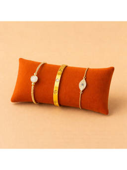 La Trove - Orange Velvet Bracelets & Watches Organizer Pillow