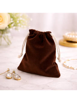 The Big Trove - Brown Suede Jewellery & Multi-Purpose Organizer Pouch