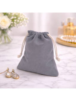 The Big Trove - Grey Suede Jewellery & Multi-Purpose Organizer Pouch