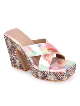 Truffle Collection - Multi-color Printed Heels
