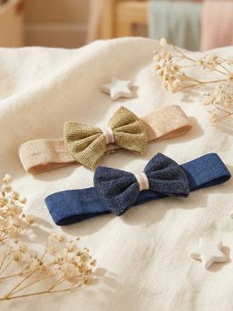 FUNKRAFTS - Girls Stretchable Bow Headband Pack of 2