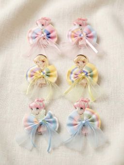 FUNKRAFTS - Girls Barbie Alligator Hair Clip Pack of 6