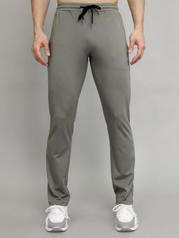 Rock.it - Grey Polyester Blend Solid Trackpant