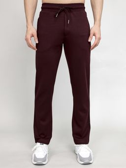 Monte Carlo - Wine Cotton Blend Solid Trackpant
