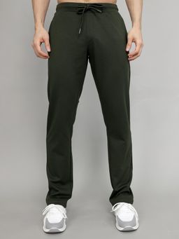 Monte Carlo - Olive Cotton Blend Solid Trackpant