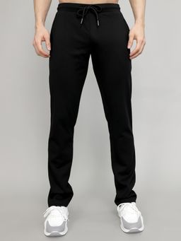 Monte Carlo - Black Cotton Blend Solid Trackpant