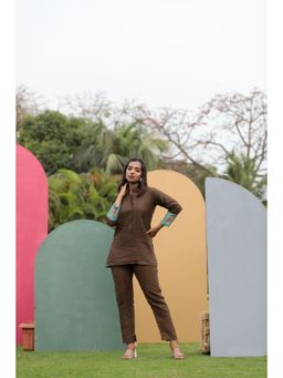 Ekana Label - Sylvia Brown Pure Linen Co-Ord (Set of 2)