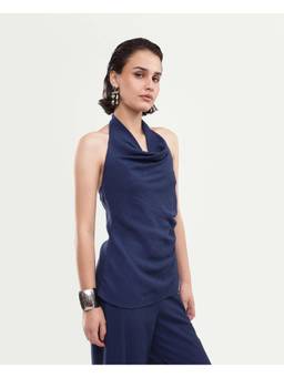 RAREISM - Solid Midnight Navy Women Top