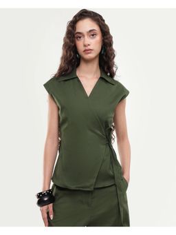 RAREISM - Solid Dark Olive Women Top