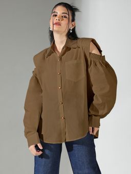 SHOWOFF - Edition Women Brown Solid Shirt