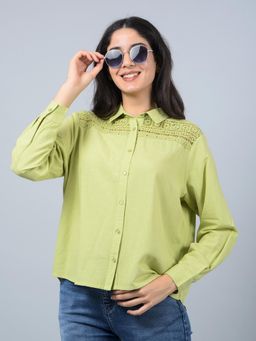 CRIMSOUNE CLUB - Women Green Shirt