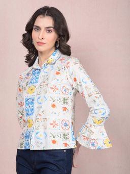 CRIMSOUNE CLUB - Women Multi-Color Printed Modal Shirt