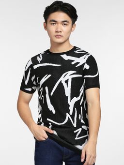 Jack & Jones - Men Printed Black T-shirt