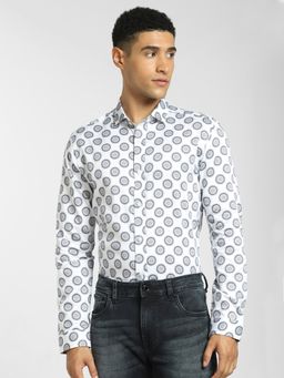 Jack & Jones - Men Printed White Shirt