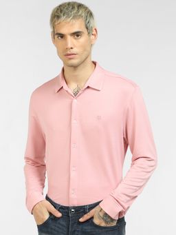 Jack & Jones - Men Solid Pink Shirt