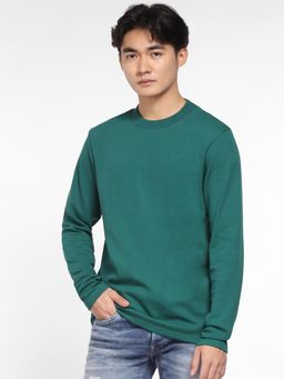 Jack & Jones - Men Solid Green Sweatshirt