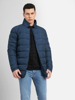 Jack & Jones - Men Solid Blue Jacket