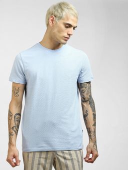 Jack & Jones - Men Solid Blue T-shirt