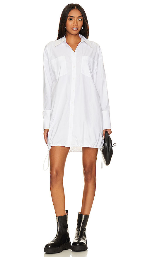 l'academie shirt dress L'academie Striped Button-up Shirt Dress - Indigo Stripe
