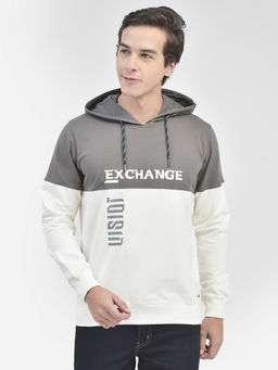 CRIMSOUNE CLUB - Men Grey Printed Sweatshirt