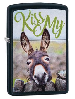 Zippo - Kiss My Donkey Design Windproof Pocket Lighter