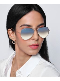 RESIST EYEWEAR - Unisex Uv Protected Blue Lens Aviator Sunglasses (58)