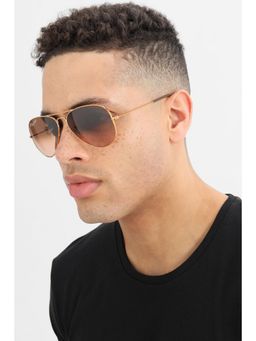 RESIST EYEWEAR - Unisex Uv Protected Brown Lens Aviator Sunglasses (58)