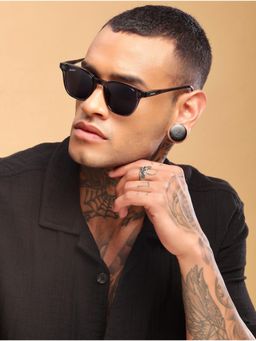 RESIST EYEWEAR - Unisex Uv Protected Black Lens Phantos Sunglasses (47)