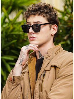 RESIST EYEWEAR - Unisex Uv Protected Black Lens Oval Sunglasses (47)