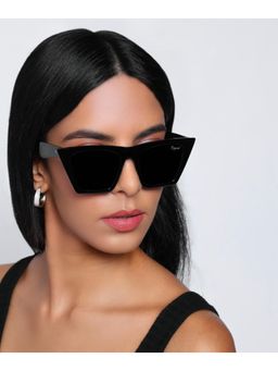 RESIST EYEWEAR - Unisex Uv Protected Black Lens Cat Eye Sunglasses (47)