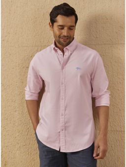 Andamen - Pink Men Full Sleeve Stretchable Slim Shirt