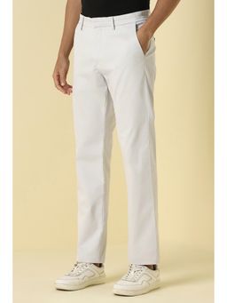Allen Solly - Men White Solid Casual Trousers