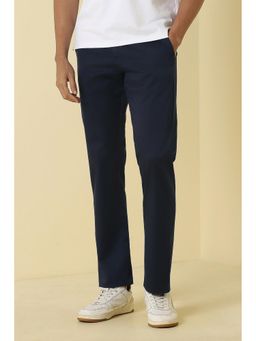 Allen Solly - Men Navy Solid Casual Trousers