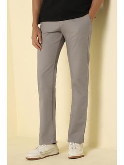 Allen Solly - Men Grey Solid Casual Trousers