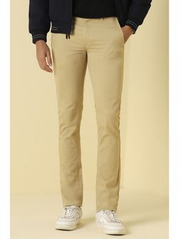 Allen Solly - Men Beige Solid Casual Trousers