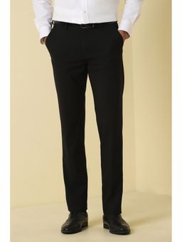 Allen Solly - Men Black Solid Formal Trousers