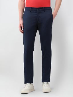 U.S. POLO ASSN. - Men's Blue Denver Slim Fit Textured Trousers
