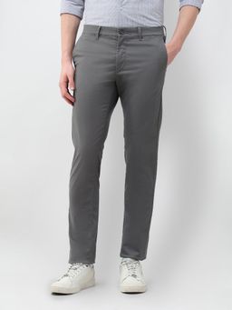U.S. POLO ASSN. - Men's Grey Denver Slim Fit Satin Trousers