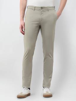U.S. POLO ASSN. - Men's Green Austin Slim Fit Satin Trousers