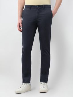 U.S. POLO ASSN. - Men's Blue Austin Slim Fit Satin Trousers