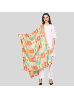 SWI STYLISH - Women Embroidered Phulkari Chiffon Dupatta