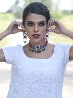 Odette - Multi Colored Choker Necklace Set of 2