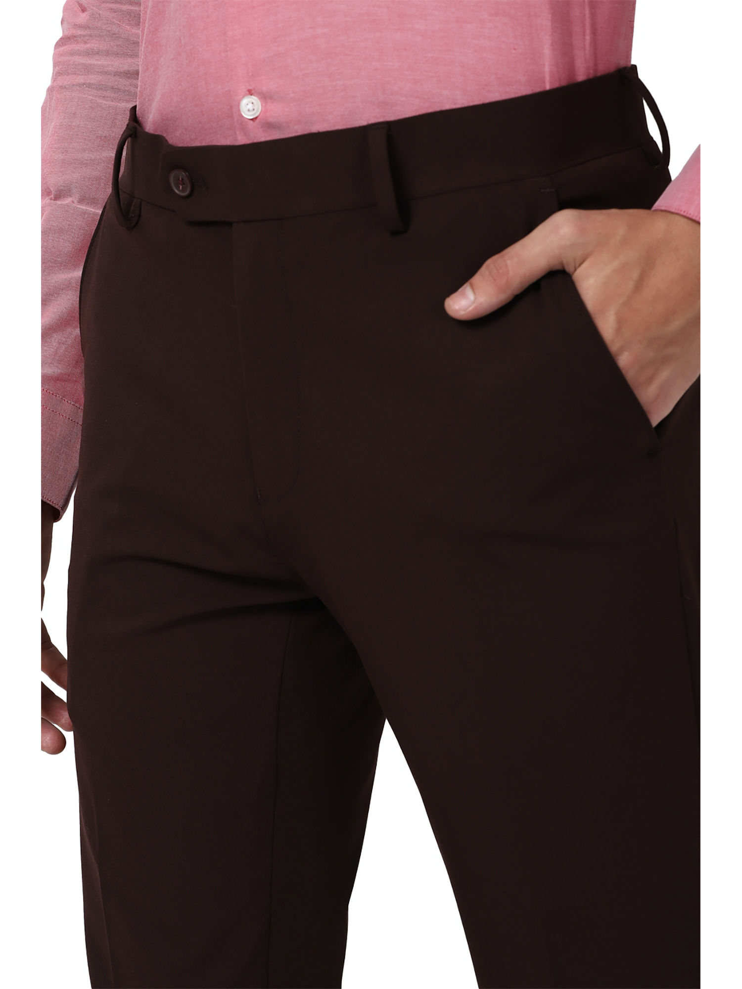 Buy Peter England Men Maroon Formal 