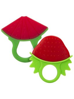 INFANTSO - Non-Toxic Food-Grade Silicone Baby Teether, BPA-Free Teething (Pack of 2)