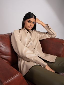 Twenty Dresses by Nykaa Fashion - Beige All Buttoned Up Shirt